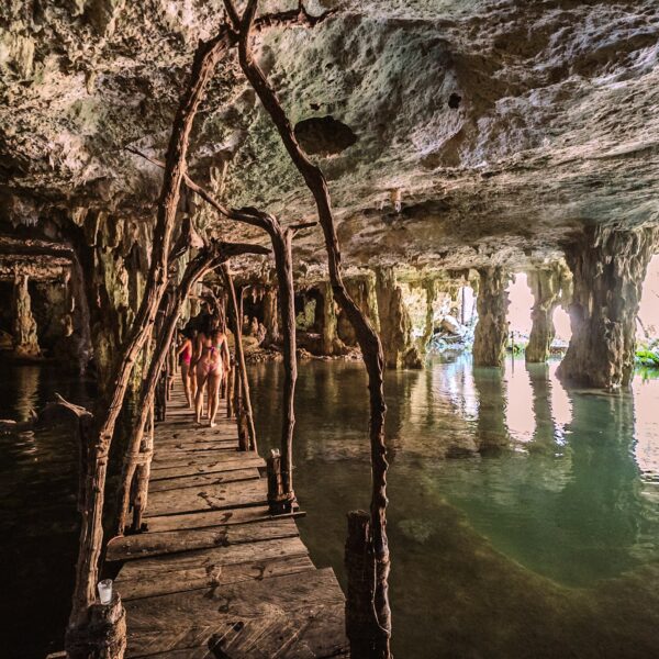 Vacation in Tulum cave exploration