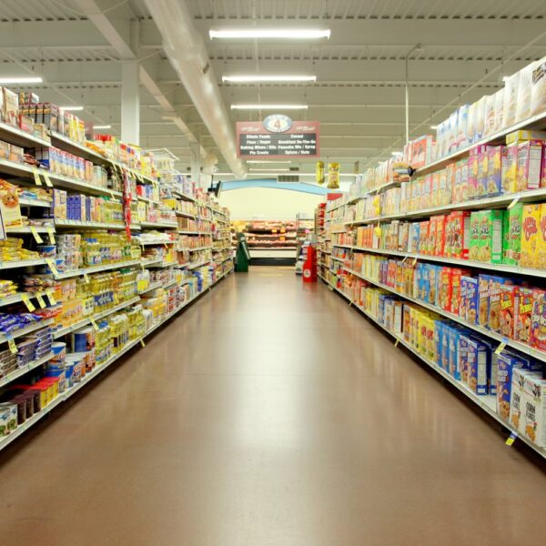 Grocery store aisle.